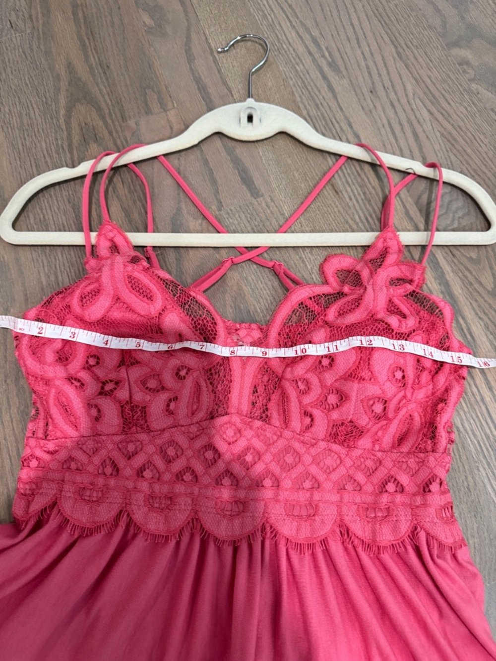 Zenana Dress Womens Size L Coral Fit & Flare Sundress Ruffle Boho Summer - Picture 4 of 6